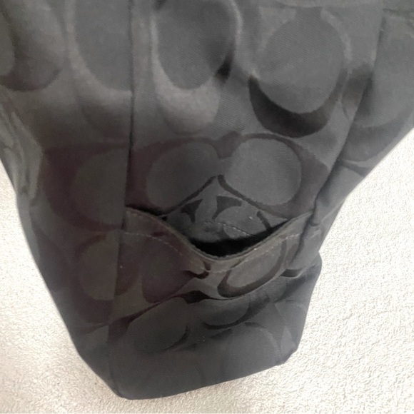 Coach Gabby Signature Authentic Black Canvas Monogram Tote Shoulder Bag Large - Picture 10 of 12
